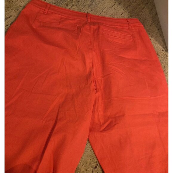 ~NWT~ST JOHNS BAY Size 16 Mid-Rise  Secretly Slender CAPRI PANTS - Coral 38x19 - Picture 14 of 15